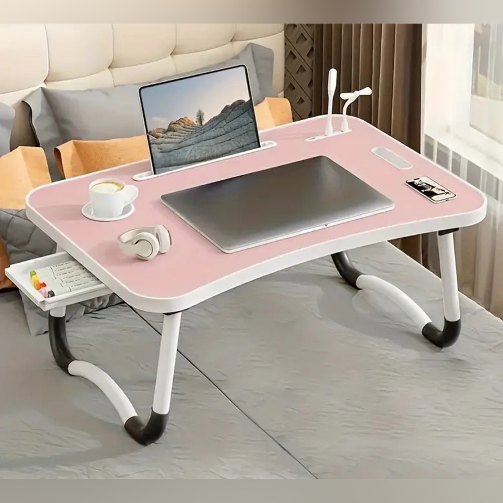 Pink and White Portable Laptop Desk NIB!